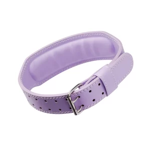Lavender Padded Leather Weightlifting Belt Lavender Padded Leather Weightlifting Belt with Double Prong Buckle - Axiom Asterisk