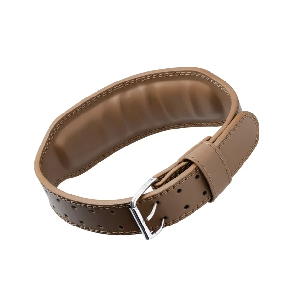 Mud Padded Leather Weightlifting Belt with Double Prong Buckle - Axiom Asterisk