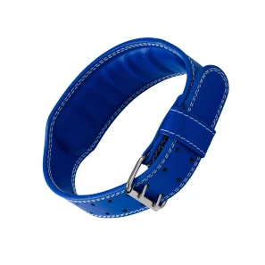 Royal Blue Padded Leather Weightlifting Belt Royal Blue Padded Leather Weightlifting Belt with Double Prong Buckle - Axiom Asterisk