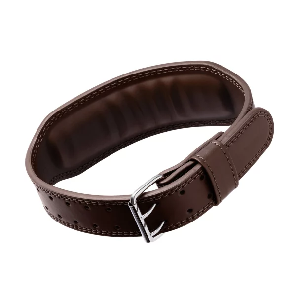 Umbar Padded Leather Weightlifting Belt with Double Prong Buckle - Axiom Asterisk